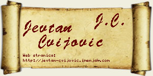 Jevtan Cvijović vizit kartica